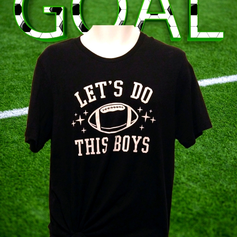 Women's Size L Football Season Spirit T-Shirt